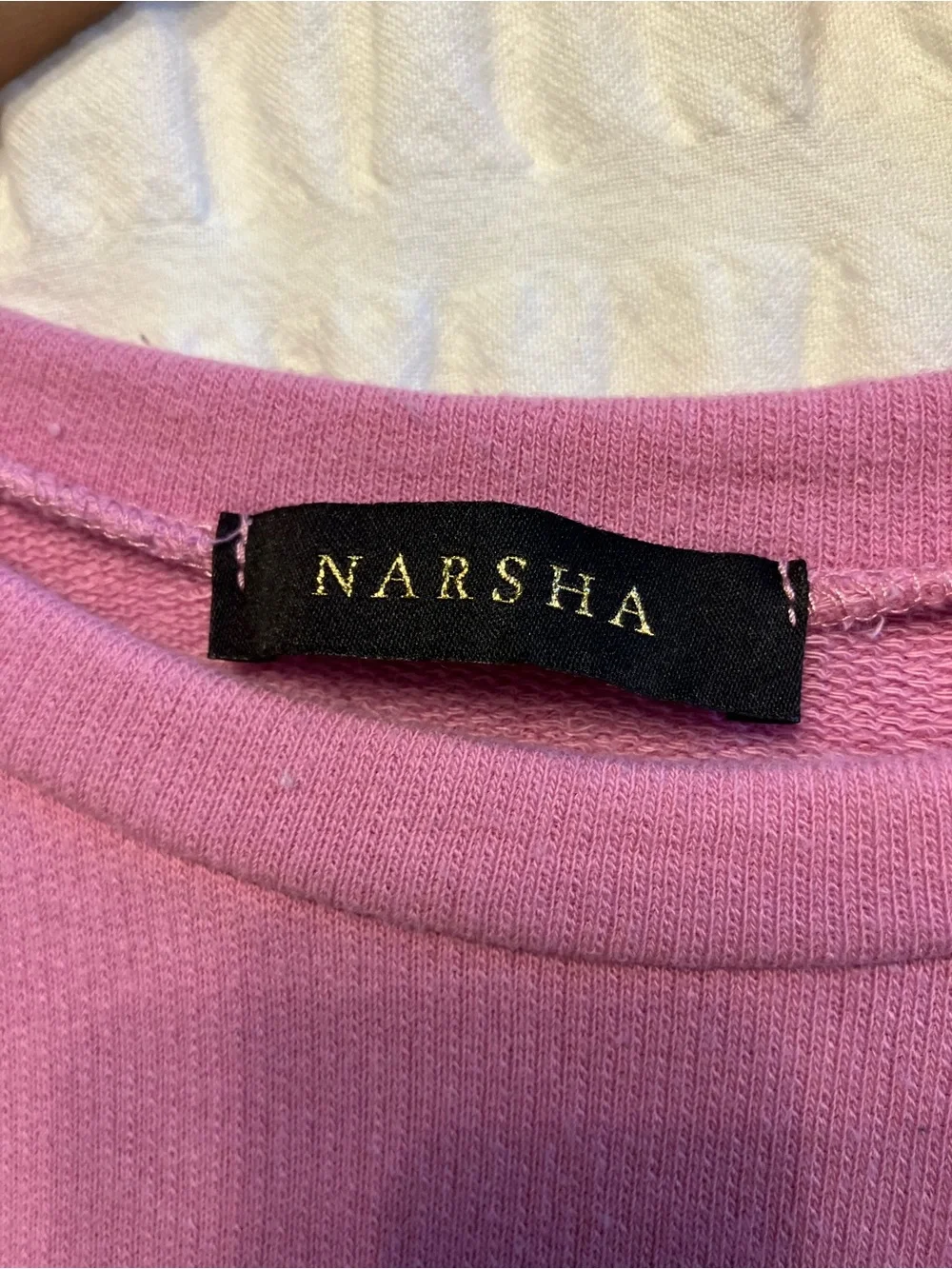 Narsha Pink Sweatshirt & Jogger Pajama Set with Blue Sequin Sleeves